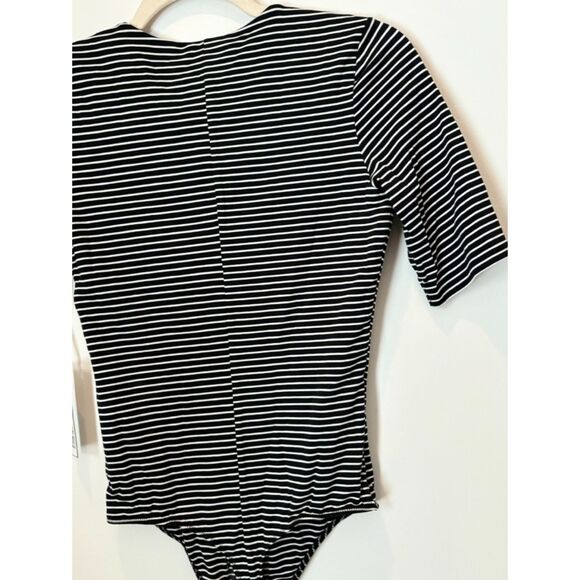 Everlane Striped Bodysuit Short Sleeves Size Small Supima Cotton. - Picture 15 of 15